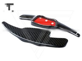 AUDI TT TTS Black Carbon Fiber Interiors Steering Wheel Shift Paddles