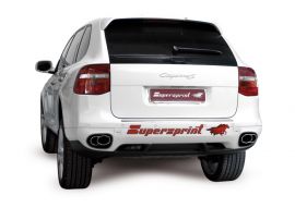 Supersprint  Endpipe kit 2 exit Right 120x80-100x75 - 2 exit Left 120x80-100x75 (For OEM rear bumper) Available soon  PORSCHE 957 CAYENNE 3.6i V6 (290 Hp) 2007  2010
