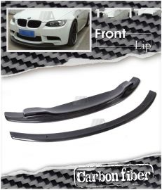 BMW E9x M3 Carbon Fiber Front Bumper Lip Spoiler 2 PCS Set 