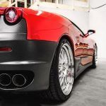 DMC Ferrari F430 Carbon Fiber Rear Bumper Diffuser Upper Grill Scuderia Style 