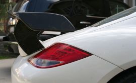 Porsche Cayman Tech Art Style Rear Spoiler Wing w/ Carbon Fiber Blade